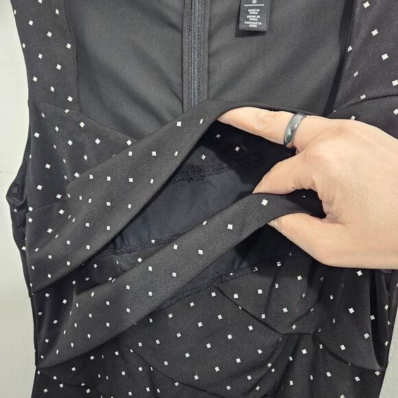 WHBM Instantly Slimming Midi Black Studded Sleeveless Bandage Dress Sz 10 - Picture 4 of 7